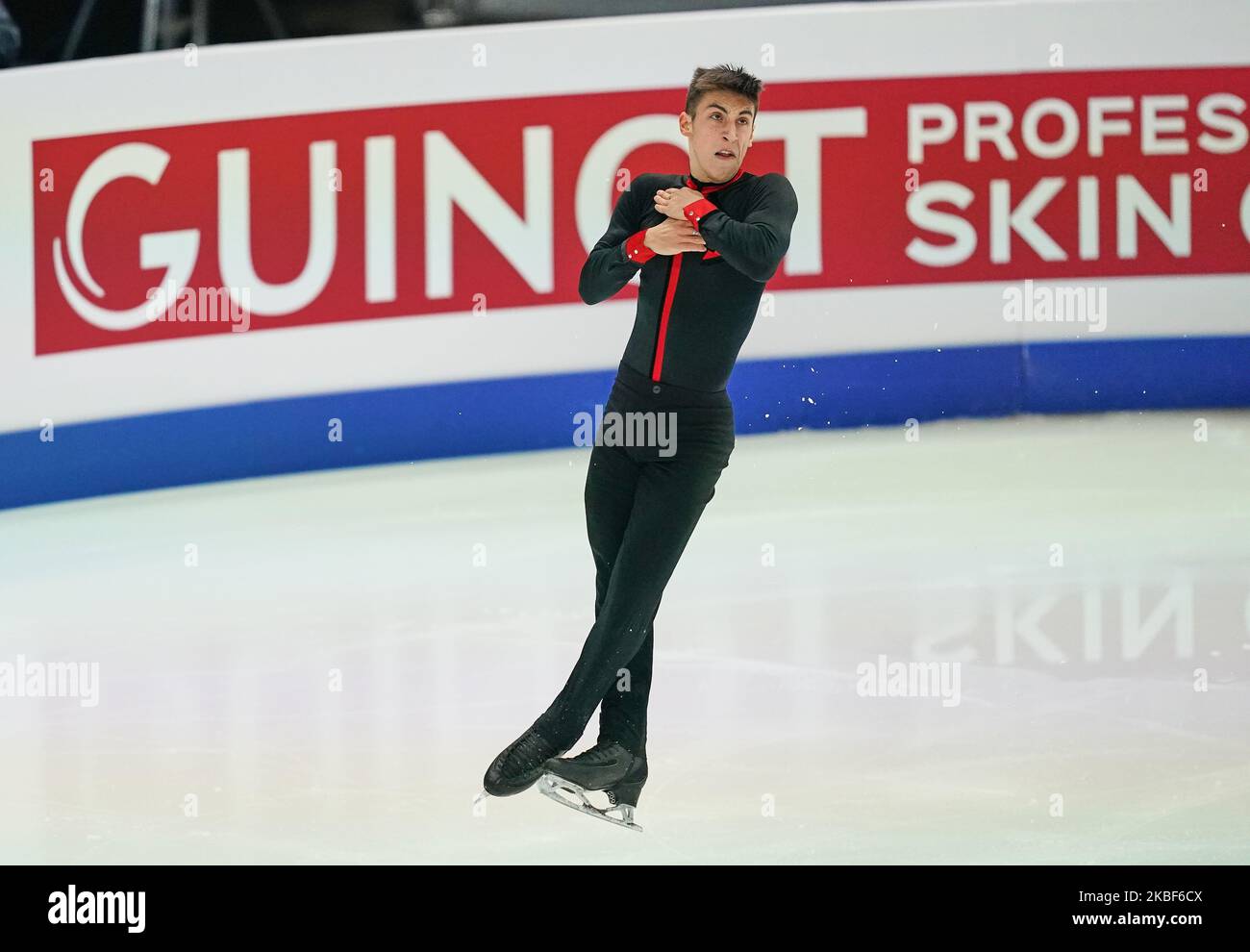 Gabriele Frangipani in Italia durante il Men Free Skating al Campionato europeo di Pattinaggio a figure ISU a Steiermarkhalle, Graz, Austria il 23 gennaio 2020. (Foto di Ulrik Pedersen/NurPhoto) Foto Stock