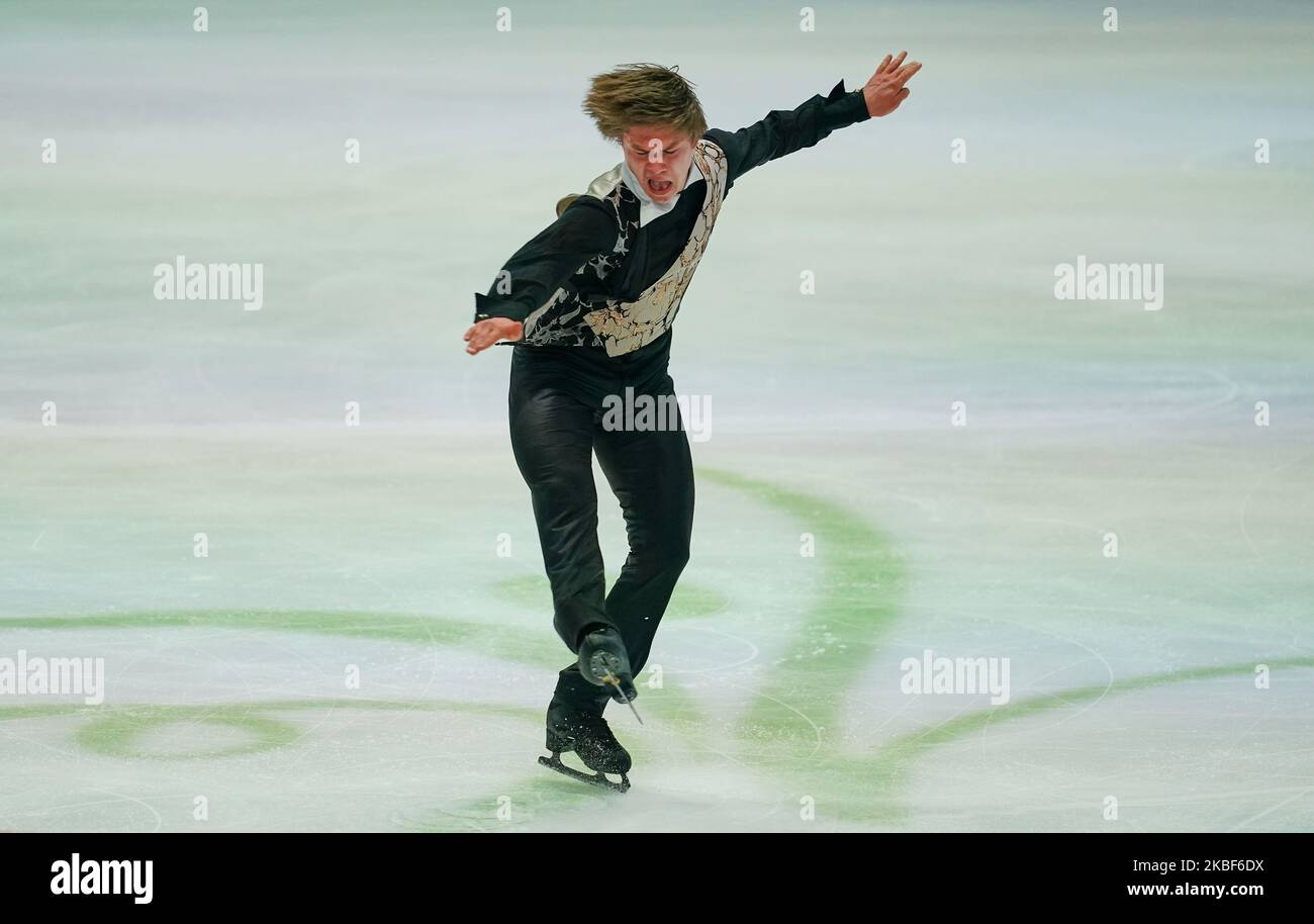 Deniss Vasiljevs di Lettonia durante il Men Free Skating al Campionato europeo di Pattinaggio a figure ISU a Steiermarkhalle, Graz, Austria il 23 gennaio 2020. (Foto di Ulrik Pedersen/NurPhoto) Foto Stock Deniss Vasiljevs di Lettonia durante il Men Free Skating al Campionato europeo di Pattinaggio a figure ISU a Steiermarkhalle, Graz, Austria il 23 gennaio 2020. (Foto di Ulrik Pedersen/NurPhoto) Foto Stock