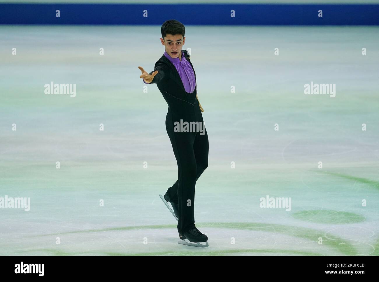 Artur Danielian di Russia durante il Men Free Skating al Campionato europeo di Pattinaggio a figure ISU a Steiermarkhalle, Graz, Austria il 24 gennaio 2020. (Foto di Ulrik Pedersen/NurPhoto) Foto Stock