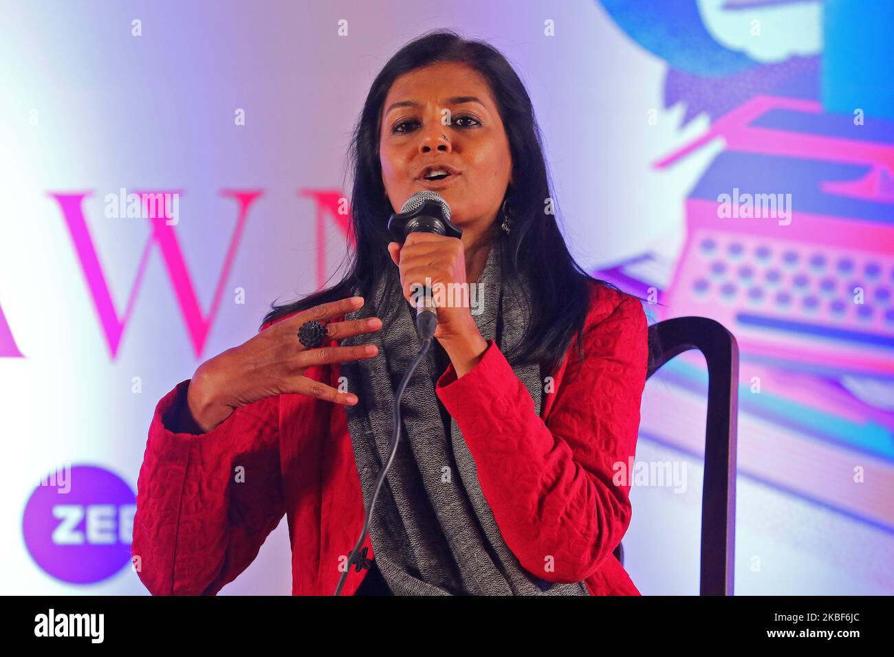 Il regista Nandita Das parla durante il Jaipur Literature Festival al Diggi Palace di Jaipur, Rajasthan, India, 23 gennaio 2020. (Foto di Vishal Bhatnagar/NurPhoto) Foto Stock