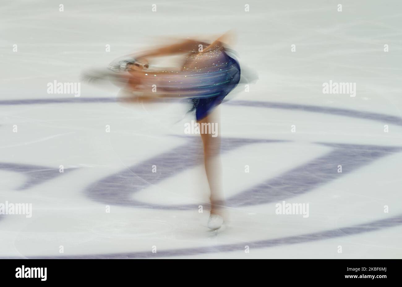 EMA Doboszova della Slovacchia in azione durante il Ladies Short Program al Campionato europeo di Pattinaggio della figura ISU a Steiermarkhalle, Graz, Austria il 24 gennaio 2020. (Foto di Ulrik Pedersen/NurPhoto) Foto Stock
