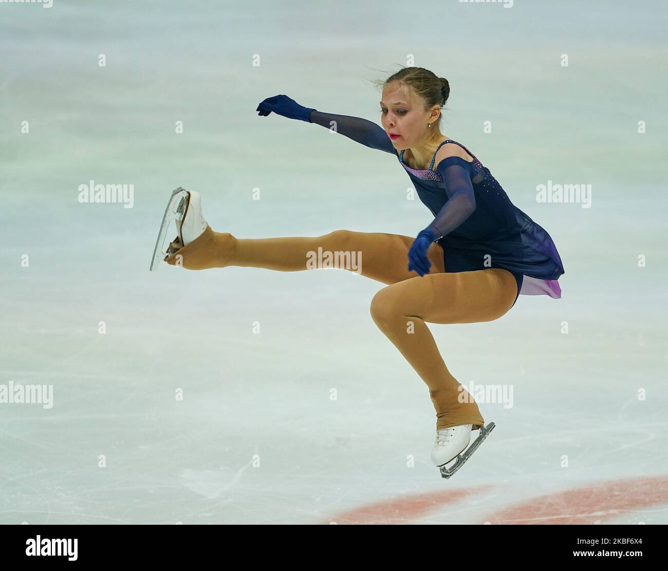 Nelli Ioffe di Israele in azione durante il Ladies Short Program al Campionato europeo di Pattinaggio a figure ISU a Steiermarkhalle, Graz, Austria il 24 gennaio 2020. (Foto di Ulrik Pedersen/NurPhoto) Foto Stock