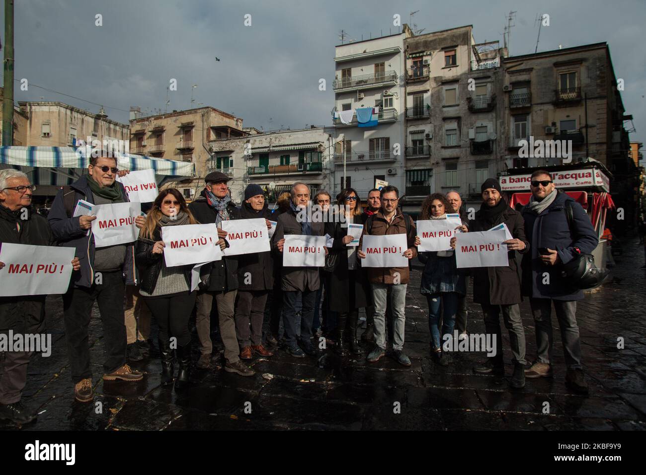 Marcia contro la criminalità , promossa dal consigliere comunale Francesco Borrelli a Napoli, Italia 25 gennaio 2020 (Foto di Paolo Manzo/NurPhoto) Foto Stock