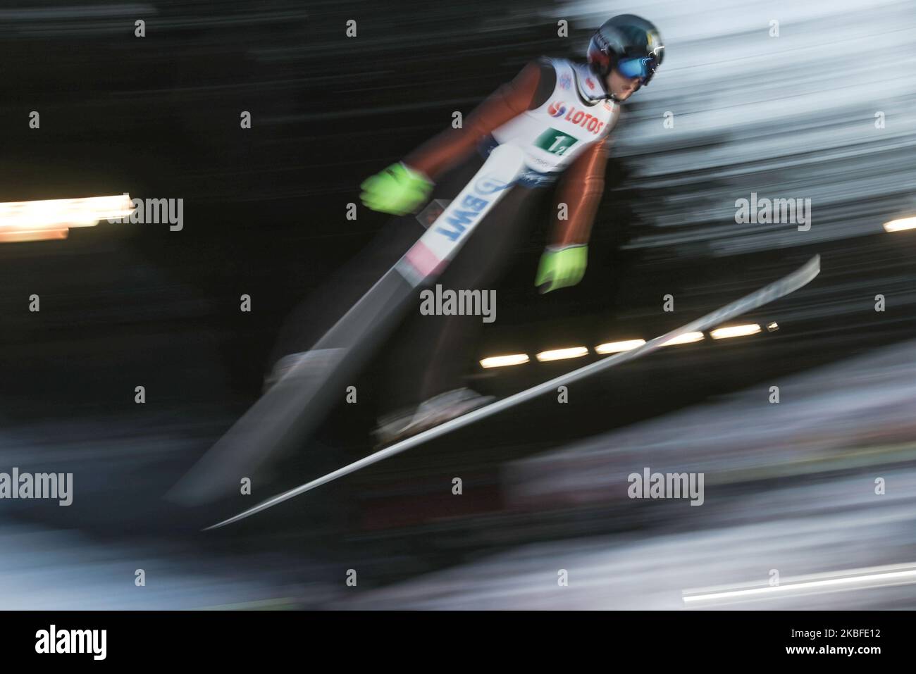 Mikhail Nazarov (RUS) durante la gara di squadra della FIS Ski Jumping World Cup a Zakopane il 25 gennaio 2020 a Zakopane, Polonia. (Foto di Foto Olimpik/NurPhoto) Foto Stock