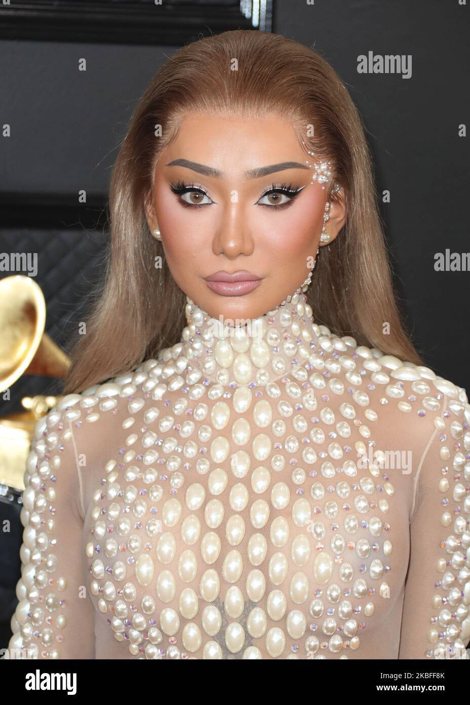 LOS ANGELES, CALIFORNIA, USA - 26 GENNAIO: Nikita Dragun arriva ai 62nd Annual GRAMMY Awards tenutisi presso lo Staples Center il 26 gennaio 2020 a Los Angeles, California, Stati Uniti. (Foto di Xavier Collin/Image Press Agency/NurPhoto) Foto Stock