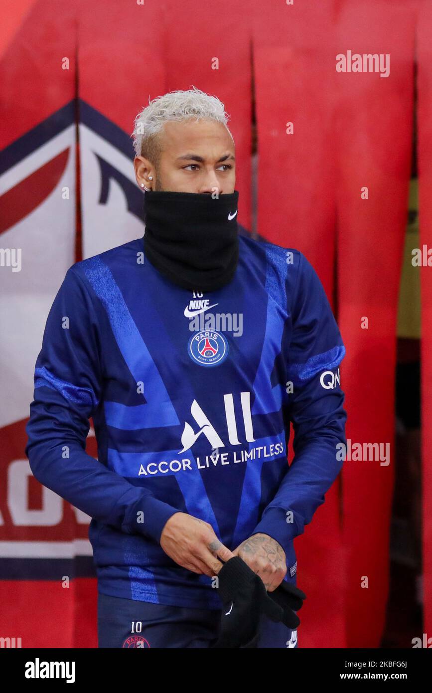 Ligue 1 LOSC - PSG durante la partita di calcio francese L1 tra Lille (LOSC) e Paris Saint-Germain (PSG) allo stadio Pierre-Mauroy di Villeneuve d'Ascq, vicino a Lille, Francia settentrionale, il 26 gennaio 2020. (Foto di Thierry Thorel/NurPhoto) Foto Stock