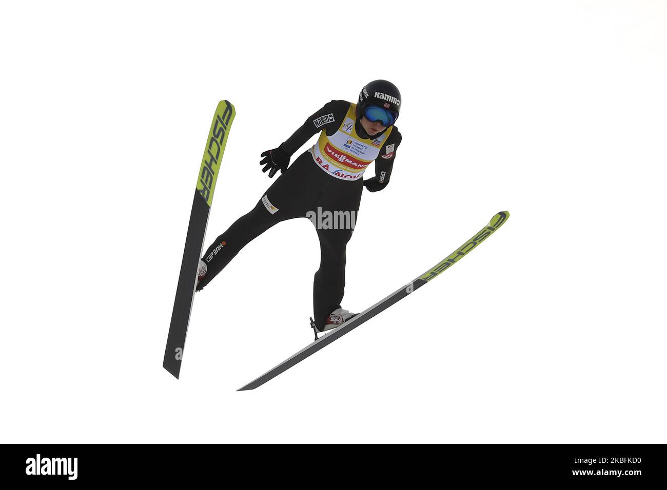 Maren Lundby di Norvegia in azione durante la FIS Ski Jumping Women's World Cup a Rasnov, Romania, 25 gennaio 2020 (Foto di Alex Nicodim/NurPhoto) Foto Stock