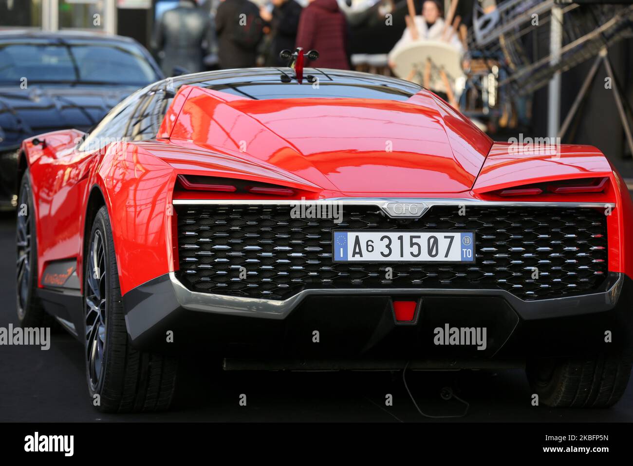 Un canguro in stile GFG è esposto durante la giornata stampa della mostra di concept-car 2020 e del design automobilistico a Parigi il 20 gennaio 2020. Le ultime concept-car e supercar sono esposte durante questa mostra dove i più grandi designer del mondo mostrano, nella tradizione dell'alta Couture, i loro modelli più belli, vere opere e fonti di ispirazione per l'automobile di domani. (Foto di Michel Stoupak/NurPhoto) Foto Stock