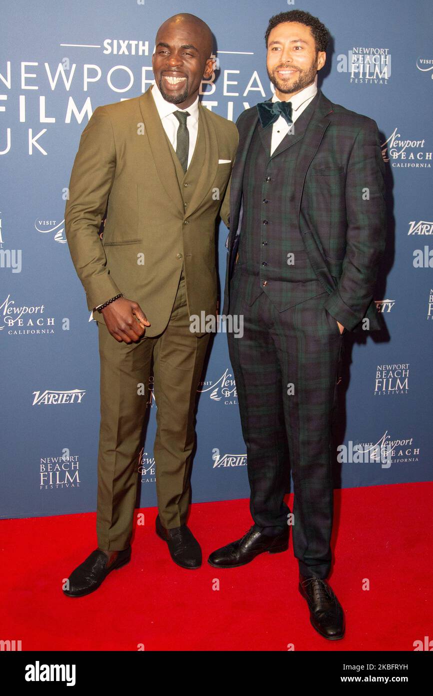 Jimmy Akingbola, Alexis Rodney partecipa al Newport Beach Film Festival UK Honours 2020 al Langham Hotel il 29 gennaio 2020 a Londra, Inghilterra. (Foto di Robin Pope/NurPhoto) Foto Stock