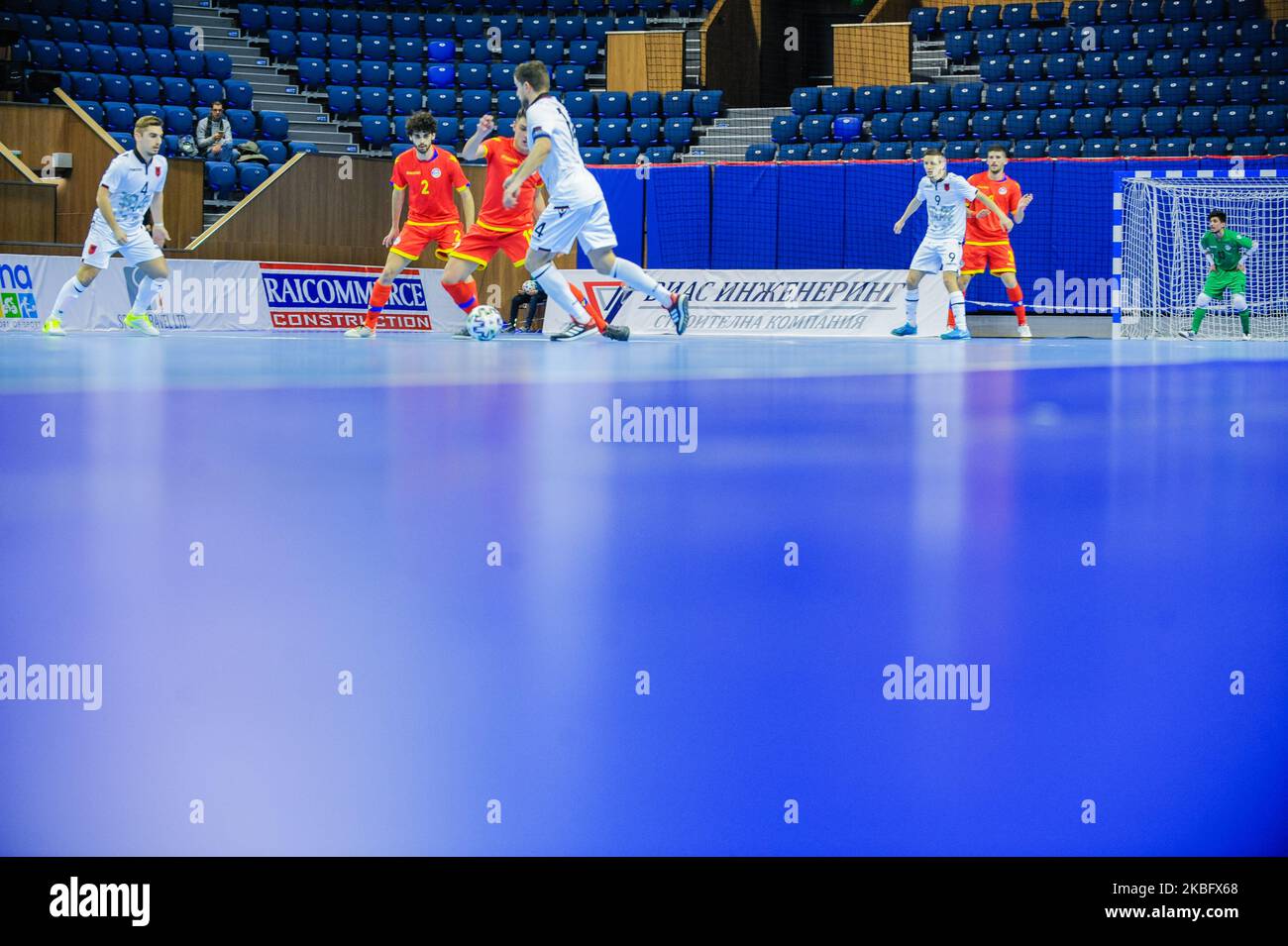 UEFA Futsal EURO 2022 Qualifiche gruppo D incontro tra Albania e Andora al Palazzo della Cultura e dello Sport di Varna, Bulgaria il 30 gennaio 2020 (Foto di Hristo Rusev/NurPhoto) Foto Stock