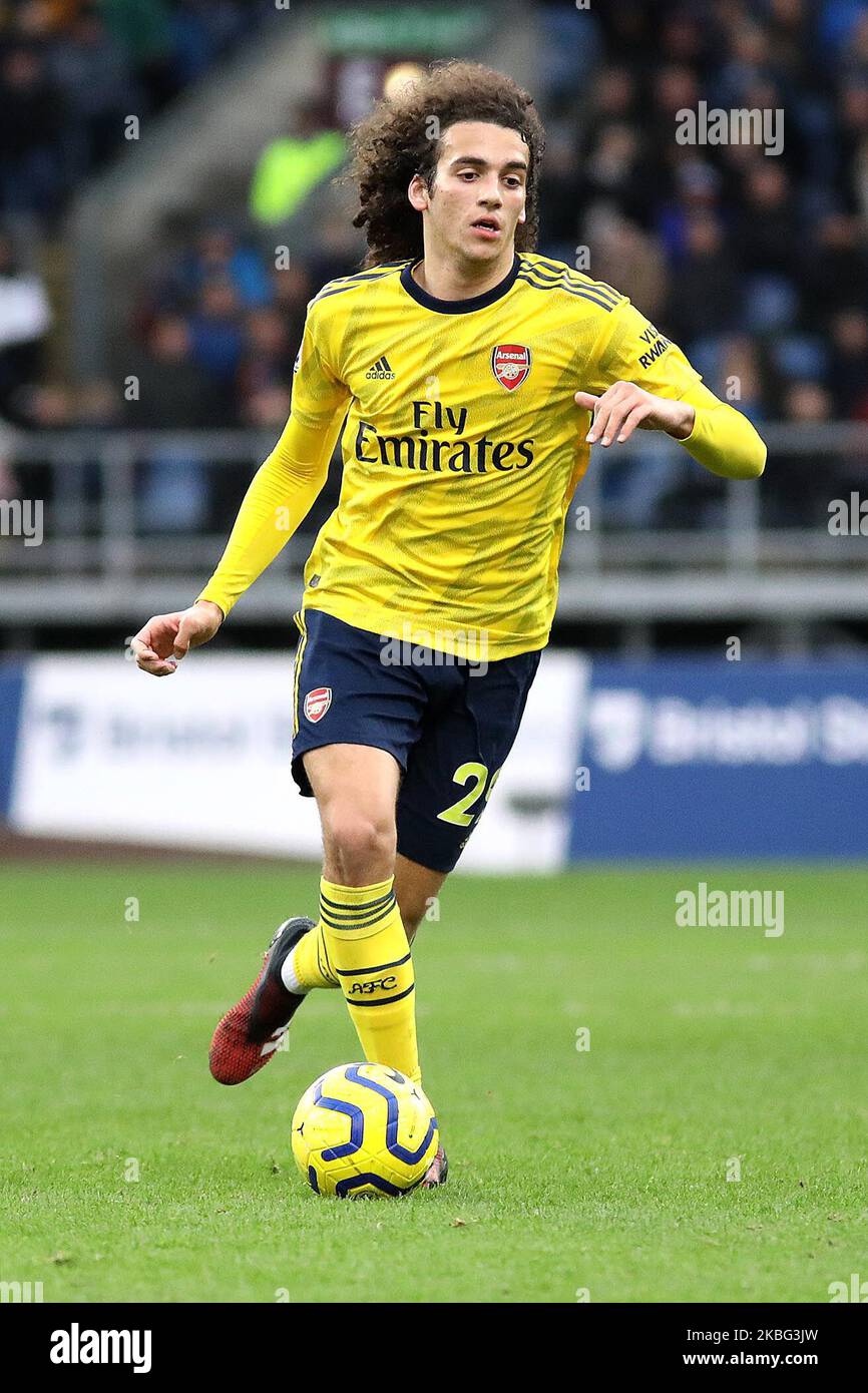 Arsenali Matteo Guendouzi in azione durante la partita della Premier League tra Burnley e Arsenal a Turf Moor, Burnley, domenica 2nd febbraio 2020. (Foto di Tim Markland/MI News/NurPhoto) Foto Stock