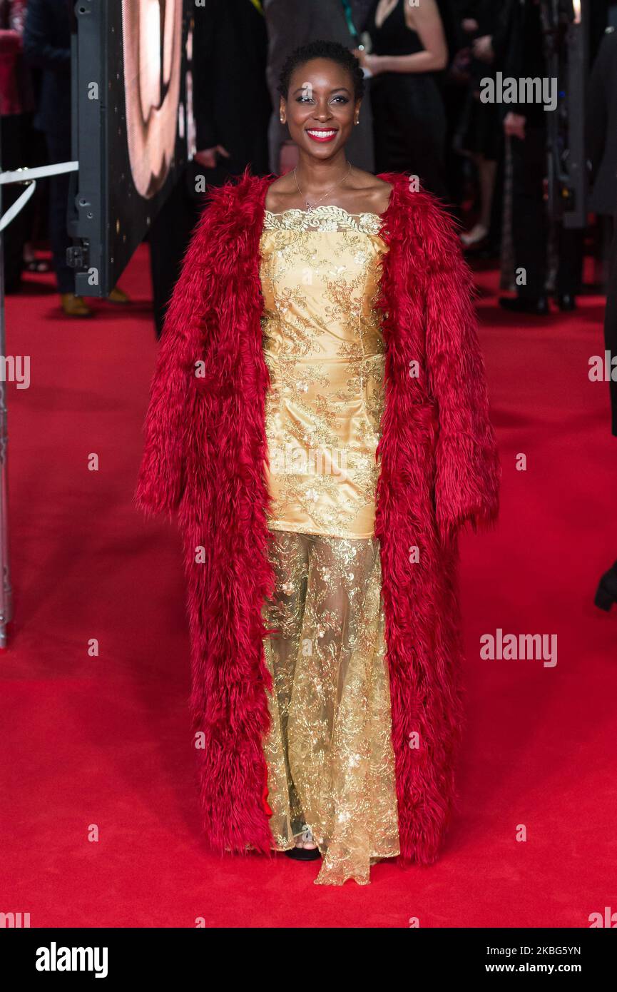 Tracy Ifeachor partecipa alla cerimonia dei Premi cinematografici della EE British Academy presso la Royal Albert Hall il 02 febbraio 2020 a Londra, Inghilterra. (Foto di Wiktor Szymanowicz/NurPhoto) Foto Stock