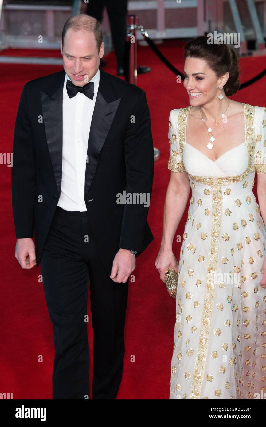 Principe William, Duca di Cambridge, Caterina, Duchessa di Cambridge, Kate Middleton partecipa ai Premi cinematografici della EE British Academy 2020 alla Royal Albert Hall il 02 febbraio 2020 a Londra, Inghilterra. (Foto di Robin Pope/NurPhoto) Foto Stock