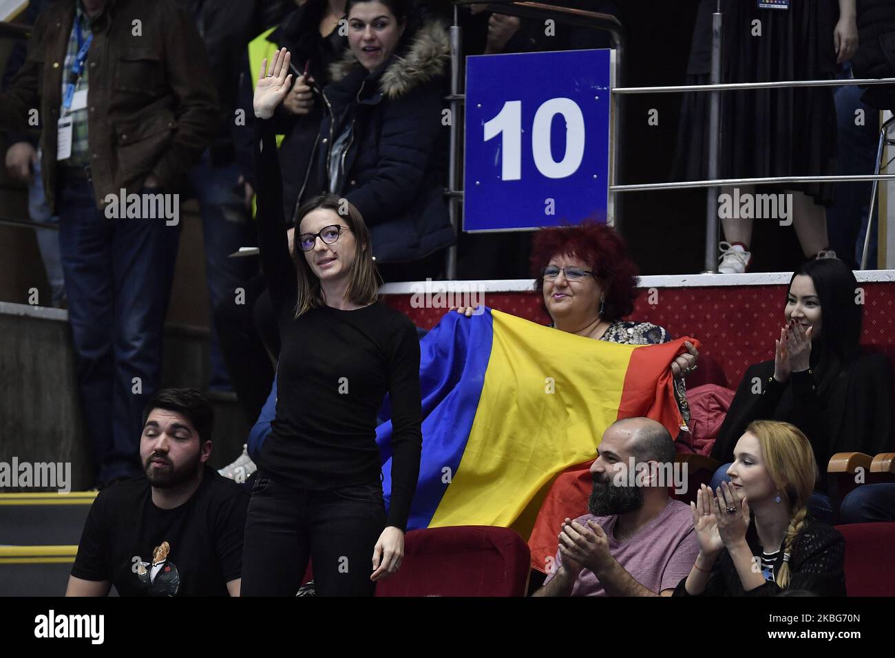 Ana Maria Branza Popescu sostiene la squadra CSM Bucarest durante la partita della Women's EHF Champions League tra CSM Bucarest e Metz Handbal a Bucarest, Romania, il 2 febbraio 2020. (Foto di Alex Nicodim/NurPhoto) Foto Stock