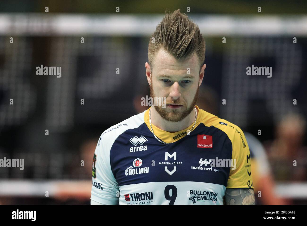 ZAYTSEV Ivan durante la partita della Lega Italiana Pallavolo uomo tra le Scarpe Leo Modena e le Cucine Lube Civitanova a Palapanini il 5 febbraio 2020 a Modena. (Foto di Emmanuele Ciancaglini/NurPhoto) Foto Stock