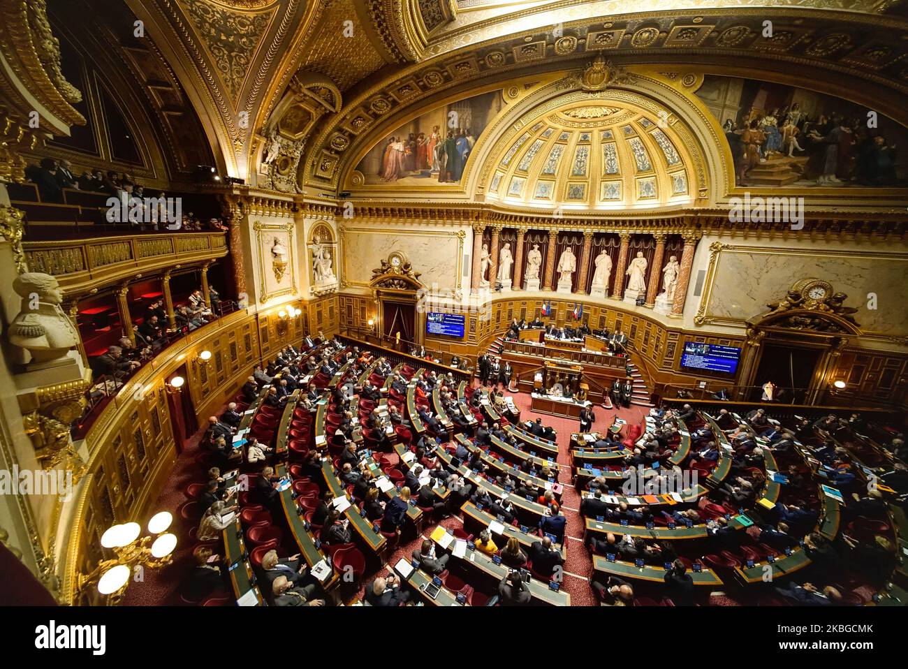 Sessione di interrogazioni al governo del Senato il 05 febbraio 2020 a Parigi, Francia. (Foto di Daniel Pier/NurPhoto) Foto Stock