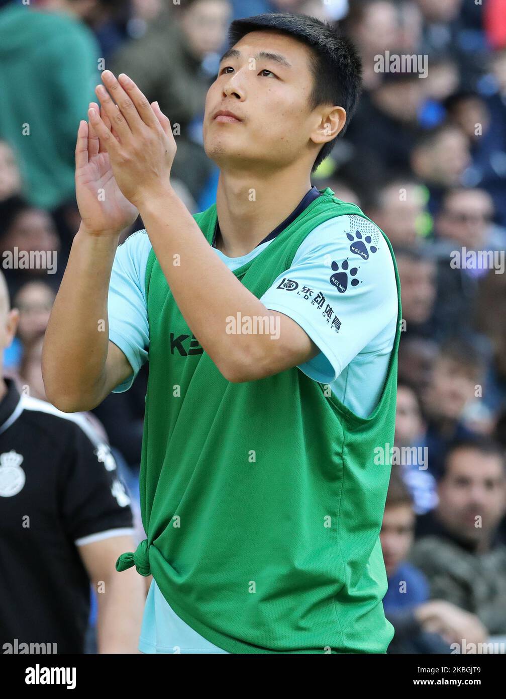 WU Lei durante la partita tra RCD Espanyol e RDC Mallorca, corrispondente alla settimana 23 della Liga Santander, giocata allo Stadio RCDE, il 09th febbraio 2020, a Barcellona, Spagna. (Foto di Joan Valls/Urbanandsport /NurPhoto) Foto Stock