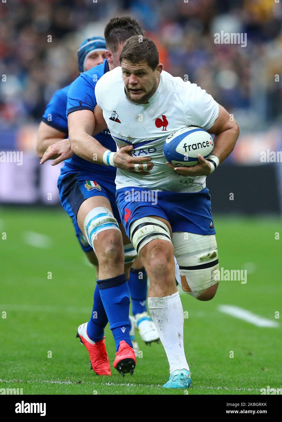 Paul Willemse of France in action during the rugby Guinness 6 Nations match  France v Italy at the Stade de France in Paris, France on February 9, 2020  (Photo by Matteo Ciambelli/NurPhoto