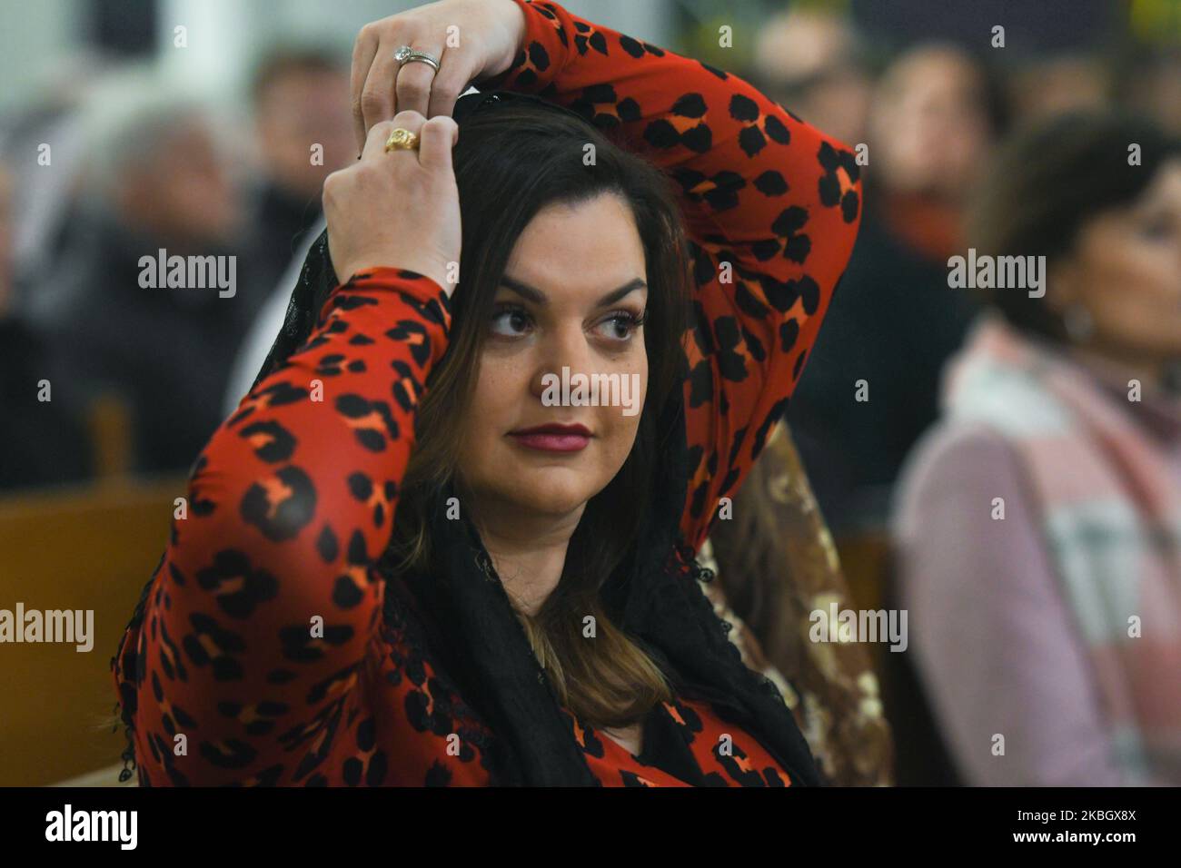 Abby Johnson, un attivista americano anti-aborto ed ex direttore clinico di Planned Parenthood, ha visto prima del suo discorso al Santuario della Divina Misericordia a Cracovia. Mercoledì 12 febbraio 2020 a Cracovia, Polonia. (Foto di Artur Widak/NurPhoto) Foto Stock