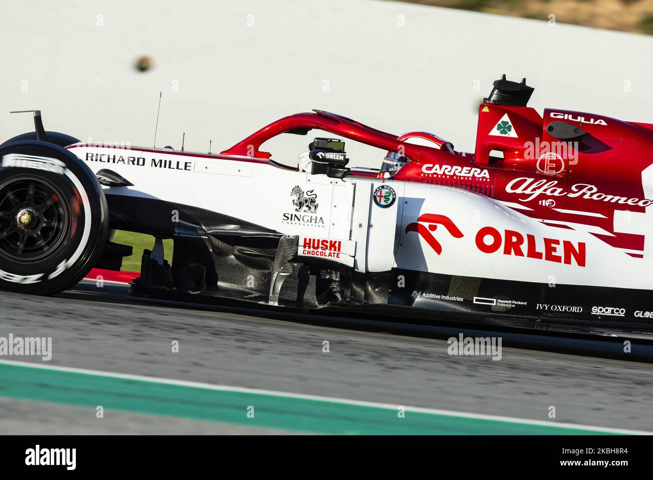 99 GIOVINAZZI Antonio (ita), Alfa Romeo Racing C39, in azione durante i test invernali di Formula 1 sul circuito di Barcellona - Catalunya il 19 febbraio 2020 a Barcellona, Spagna. (Foto di Xavier Bonilla/NurPhoto) Foto Stock