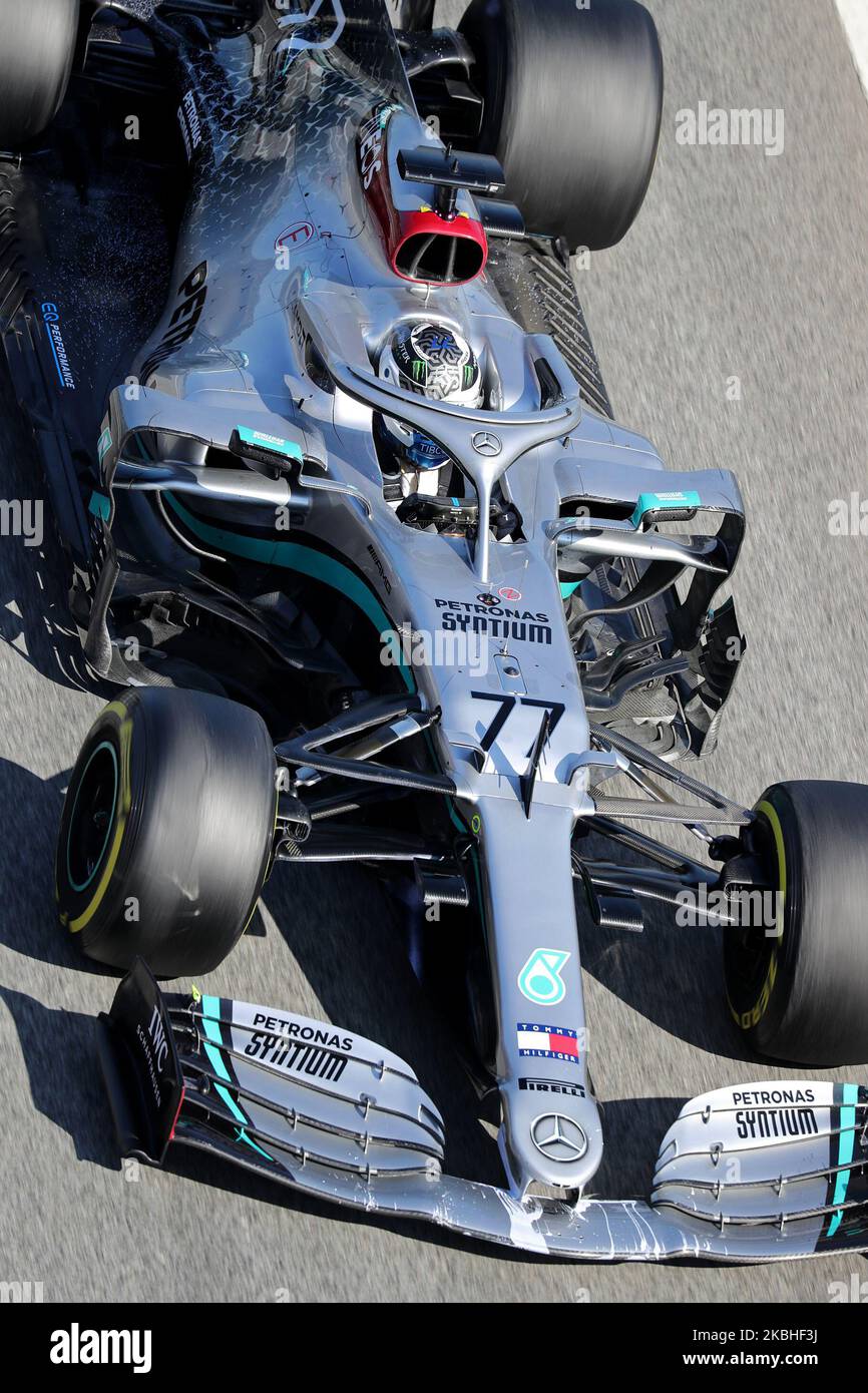 Valtteri Bottas e la Mercedes W11 durante il giorno 3 della prova di formula 1, il 21 febbraio 2020, a Barcellona, Spagna. (Foto di Urbanandsport/NurPhoto) Foto Stock