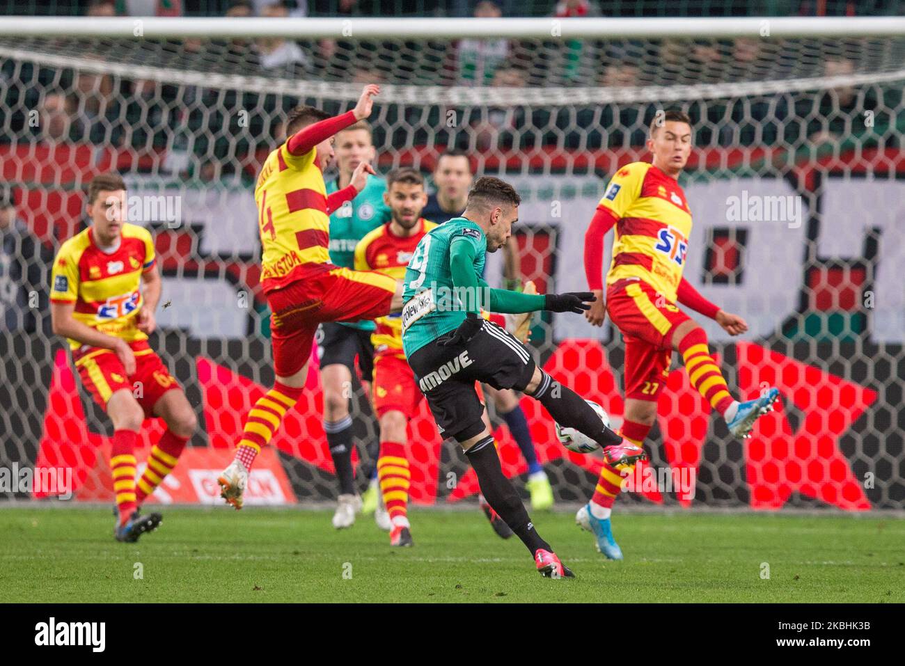 Marko Vesovic (Legia) durante la partita della Lega Polacca tra Legia Warsaw e Jagiellonia Bialystok, a Varsavia, Polonia, il 22 febbraio 2020. (Foto di Foto Olimpik/NurPhoto) Foto Stock