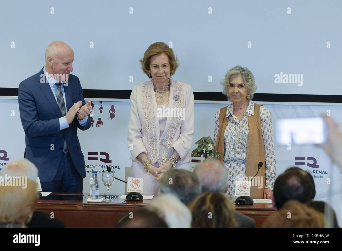 Regina Sofia di Spagna durante la delegazione Inigo Alvarez de Toledo alla Ricerca scientifica in Nefrologia premi e libro premiere “Un colpo di istinto. 40 anni di lavoro per il paziente renale “a Madrid, 25 febbraio 2020. Spagna (Foto di Oscar Gonzalez/NurPhoto) Foto Stock