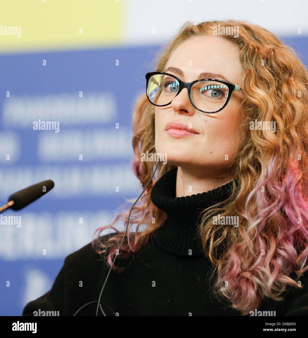 L'attrice Olga Shkabarnya partecipa al ''DAU. La conferenza stampa di Natasha nel corso del 70th° Berlinale International Film Festival a Grand Hyatt a Berlino, in Germania, il 26 febbraio 2020. (Foto di Dominika Zarzycka/NurPhoto) Foto Stock