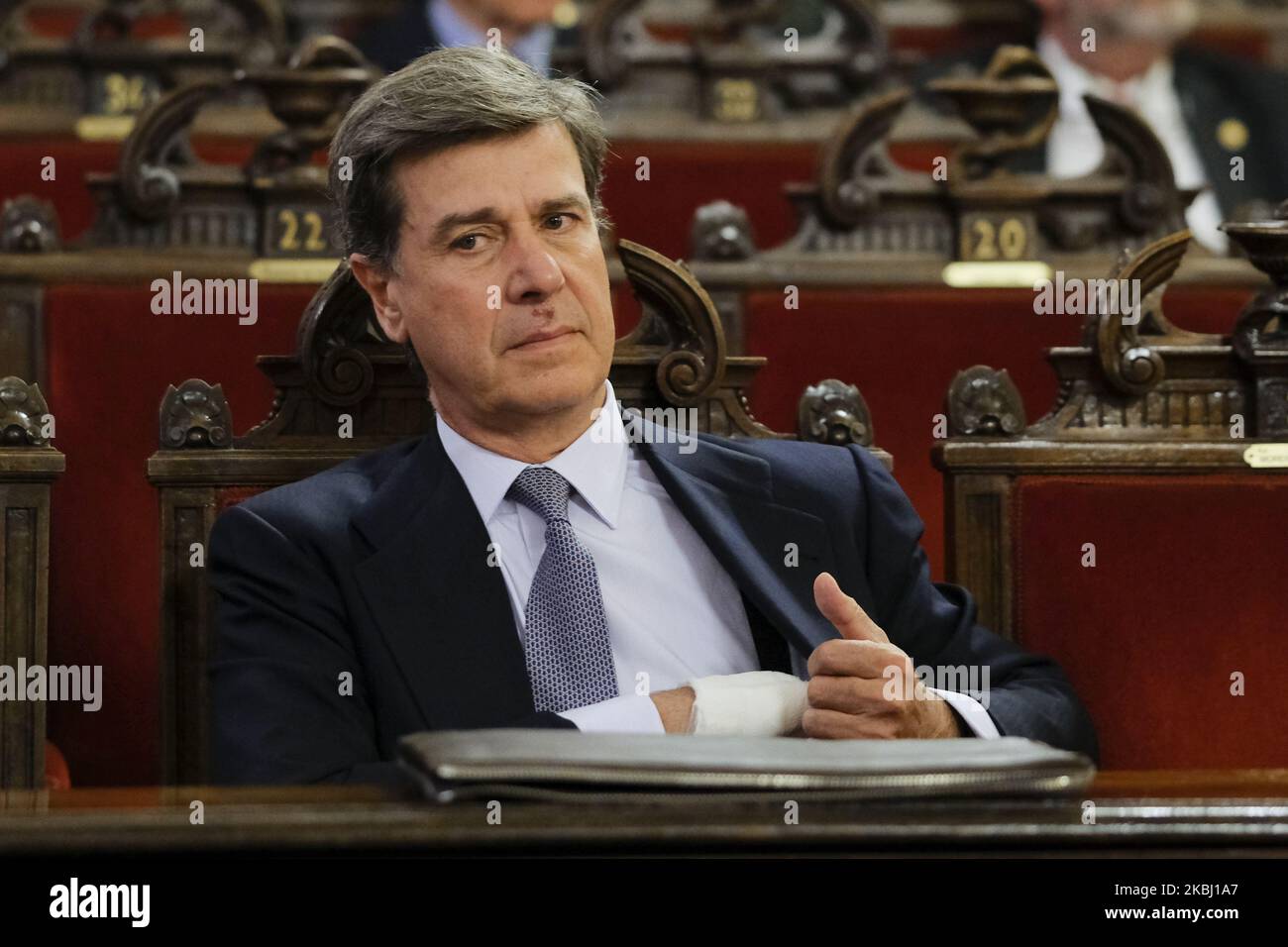 Cayetano Martinez de Irujo riceve la medaglia d'onore della reale Accademia Nazionale di Medicina il 26 febbraio 2020 a Madrid, Spagna. (Foto di Oscar Gonzalez/NurPhoto) Foto Stock