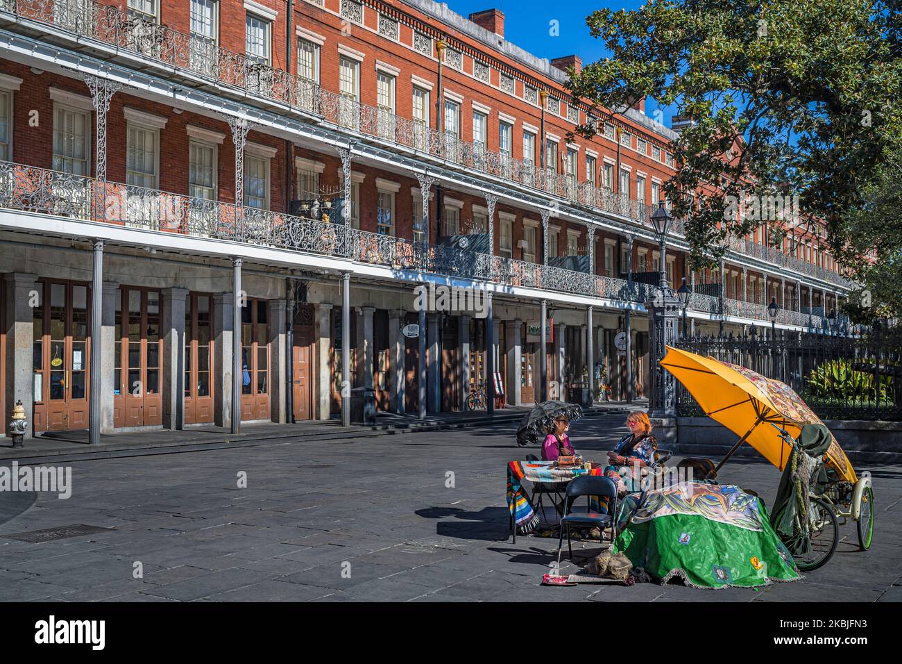 JACKSON SQUARE, QUARTIERE FRANCESE DI NEW ORLEANS, LOUISIANA, USA Foto Stock