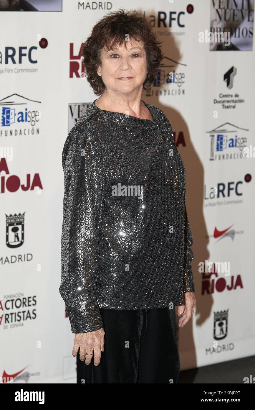 Julieta Serrano partecipa al concorso fotografico del 29th 'Union de Actores' Awards al Circo Price di Madrid, Spagna il 9 marzo 2020 (Foto di Carlos Dafonte/NurPhoto) Foto Stock