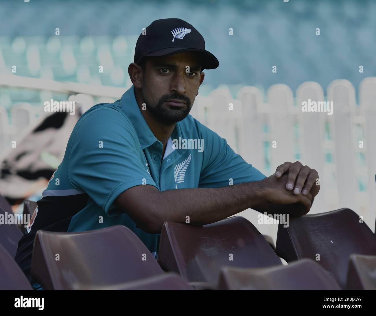 Ish Sodhi durante il gioco una delle serie di un giorno internazionale tra Australia e Nuova Zelanda a Sydney Cricket Ground il 13 marzo 2020 a Sydney, Australia. (Foto di Izhar Khan/NurPhoto) Foto Stock