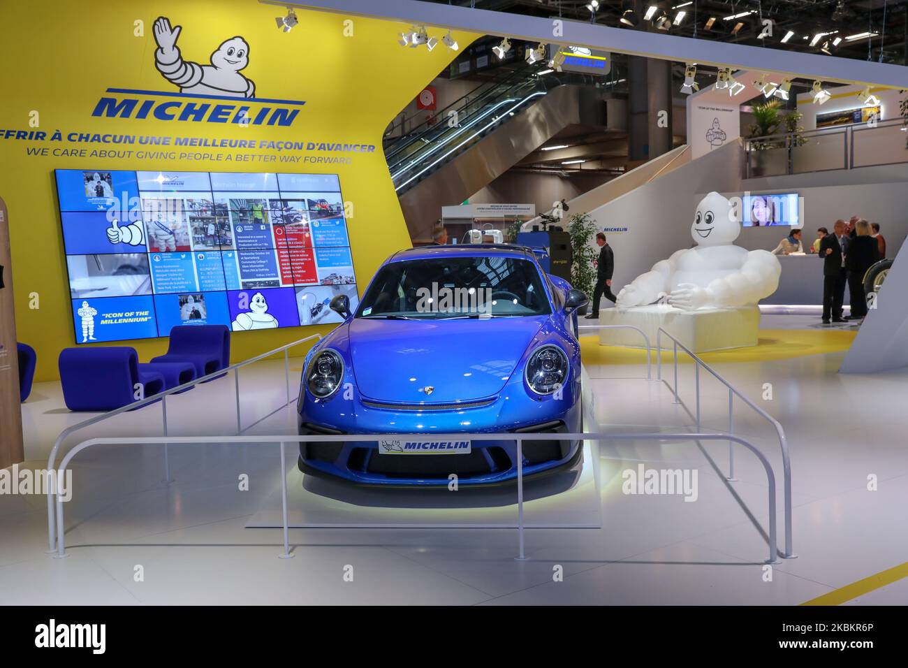 Un file foto mostra il Salone dell'automobile di Parigi, in Francia, il 2 ottobre 2018. Il Motor Show di Parigi 2020 è stato cancellato a causa dell'emergenza Coronavirus (Foto di Thierry Thorel/NurPhoto) Foto Stock