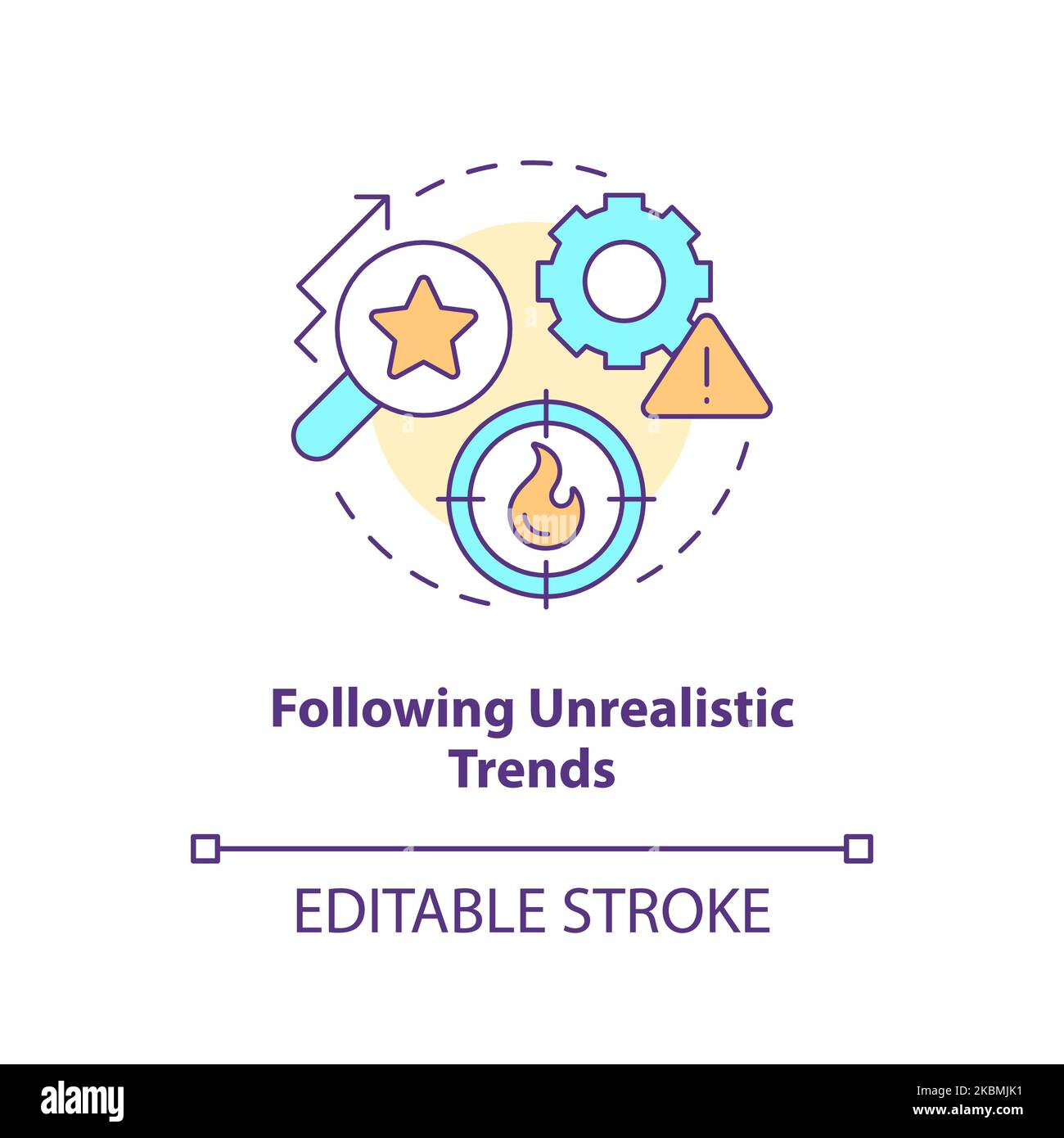 Icona del concetto di tendenze non realistiche Illustrazione Vettoriale