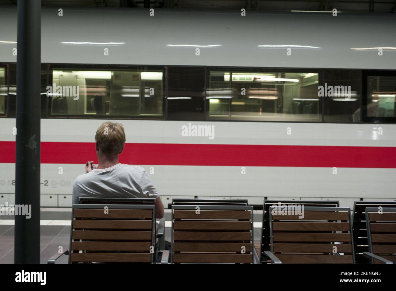 Vista della stazione centrale di Francoforte, Germania, il 30 luglio 2014. È la più grande stazione ferroviaria di Francoforte e una delle principali in Germania. Con 350.000 viaggiatori al giorno e 130 milioni di viaggiatori ogni anno, Francoforte Germania (Foto di Oscar Gonzalez/NurPhoto) Foto Stock