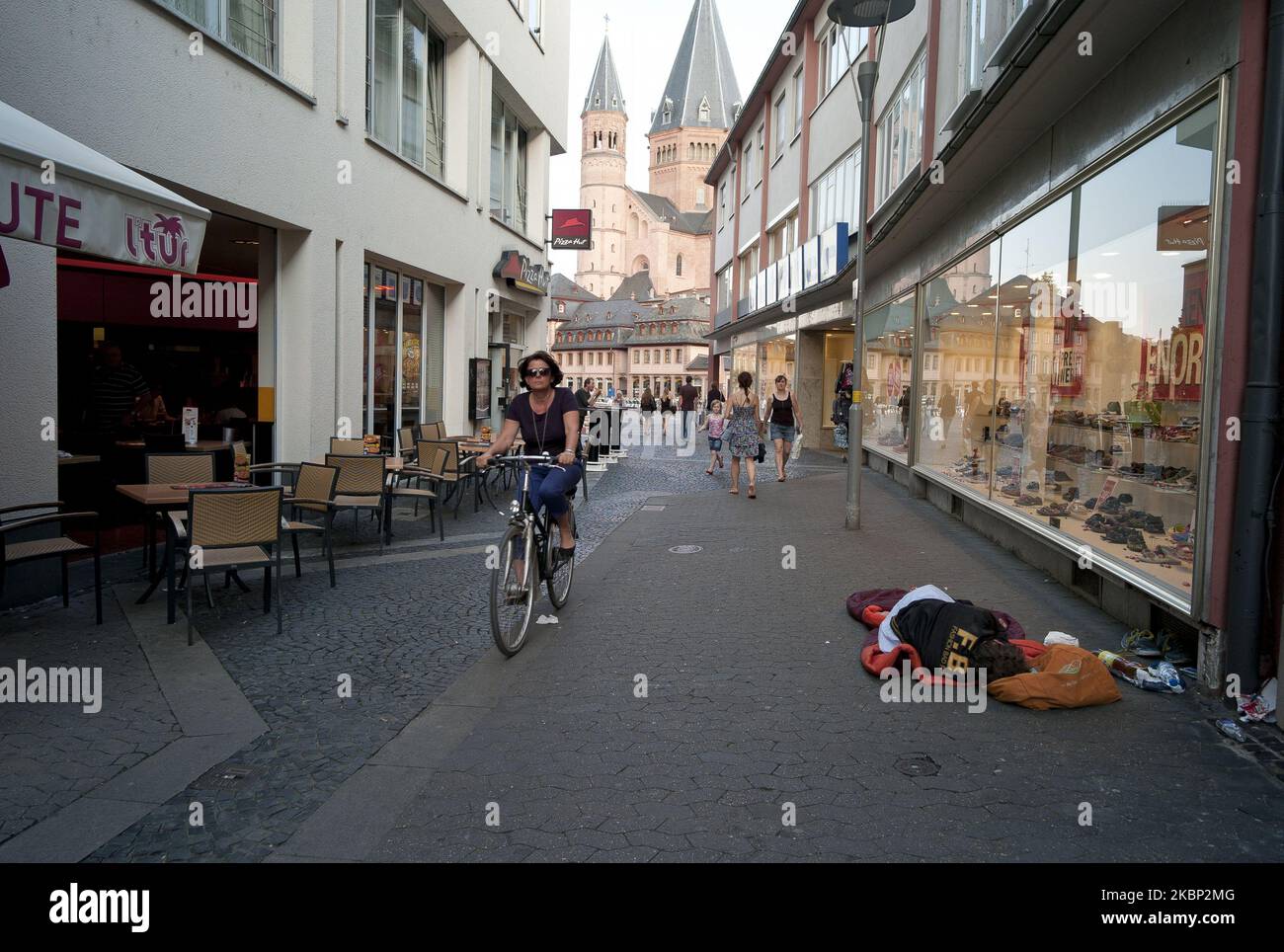 Una visione generale del centro di Magonza, Germania. (Foto di Oscar Gonzalez/NurPhoto) Foto Stock