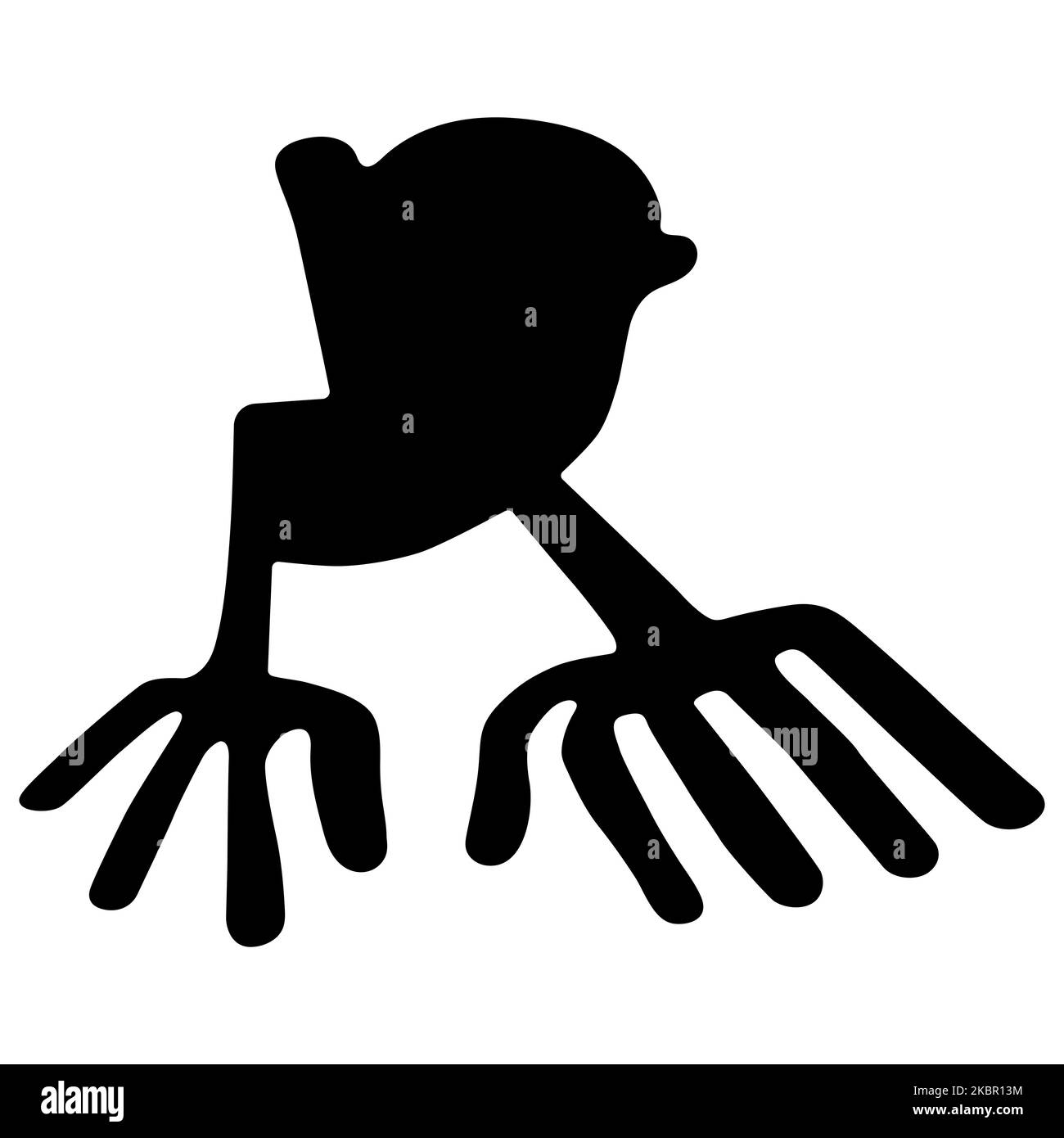 Geoglifo delle mani dal deserto di Nazca, Perù, Sud America Foto Stock