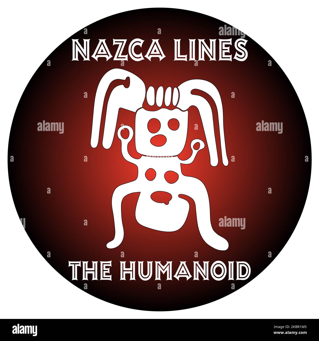 Geoglyph dell'umanoide da Nazca Foto Stock