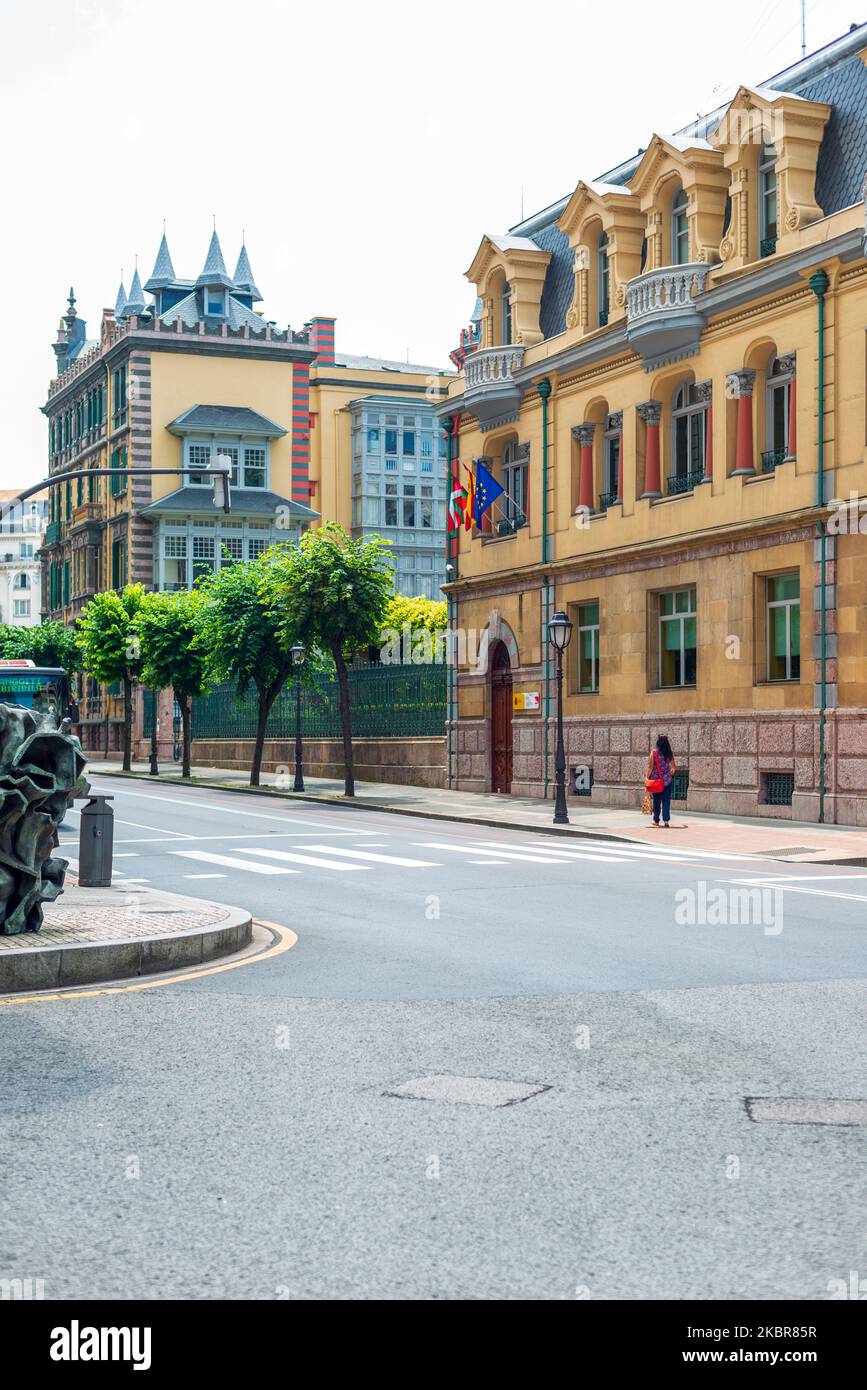 Vista di un vecchio edificio contro il cielo Foto Stock