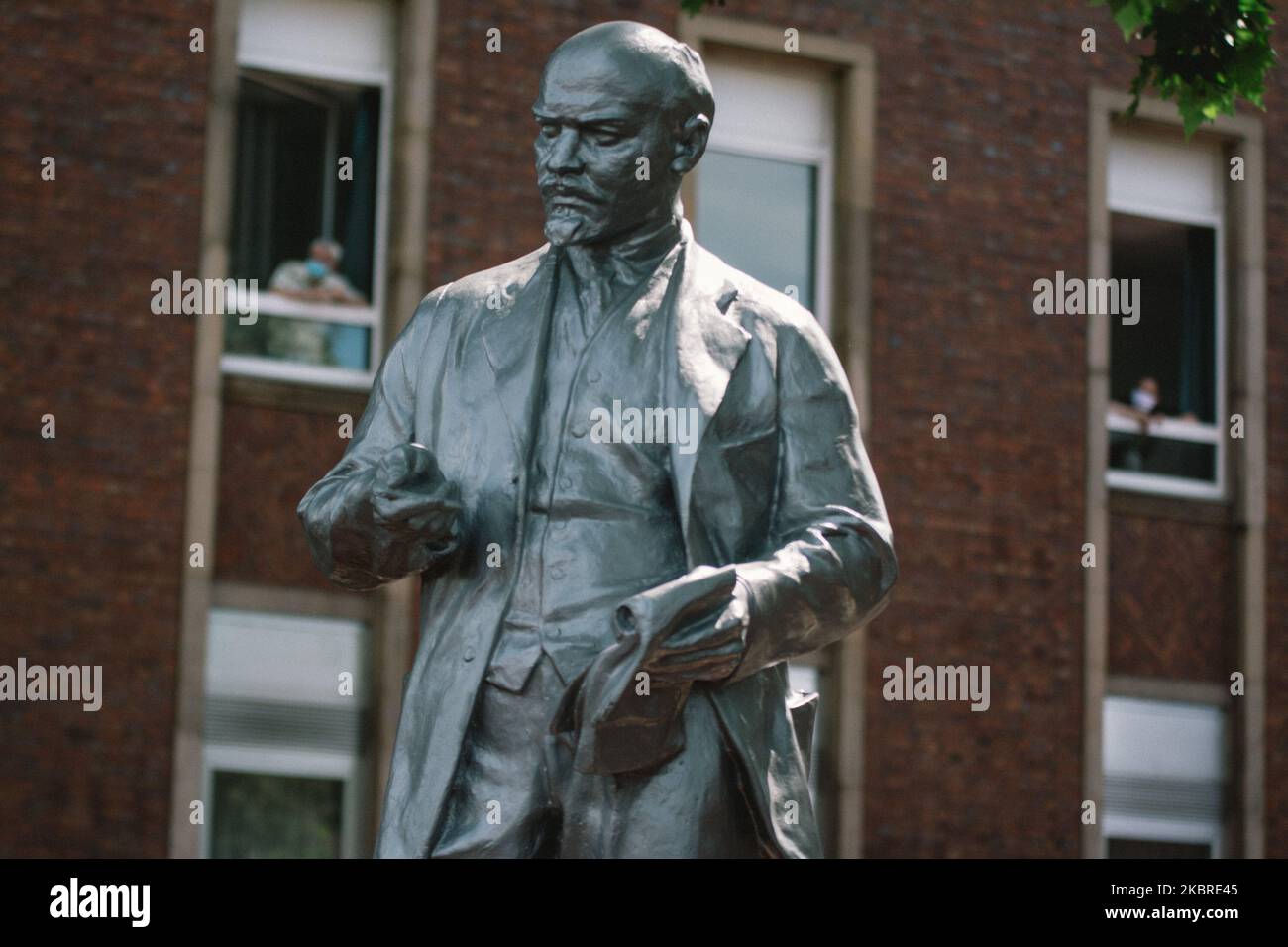 La statua di Lenin è vista a Gelsenkrichen. (Foto di Ying Tang/NurPhoto) Foto Stock