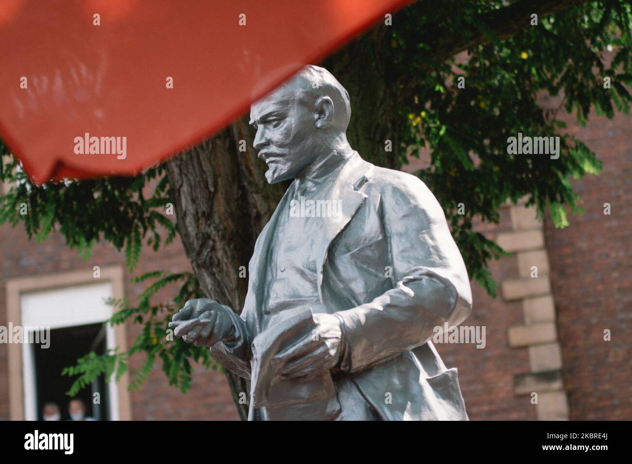 La statua di Lenin è vista a Gelsenkrichen. (Foto di Ying Tang/NurPhoto) Foto Stock