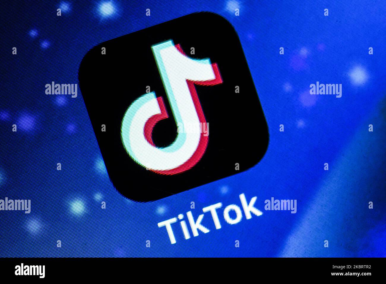 In questa foto l'applicazione Tiktok è mostrata in Assam, India, il 29 giugno 2020. Il governo indiano di lunedì ha vietato fino a 59 app mobili tra cui Tiktok. La mossa si presenta come tensioni tra India e Cina. (Foto Illustrazione di David Talukdar/NurPhoto) Foto Stock