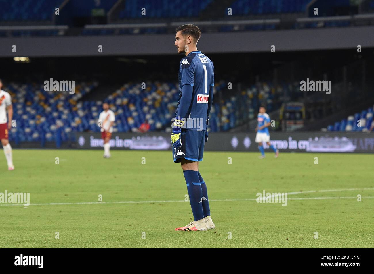 Alex Meret di SSC Napoli durante la Serie A match tra SSC Napoli e ROMA allo Stadio San Paolo Napoli il 5 luglio 2020. (Foto di Franco Romano/NurPhoto) Foto Stock