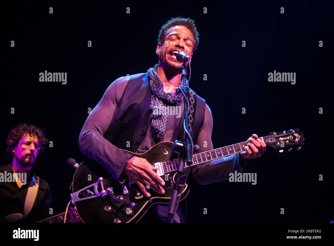 Gary Dourdan, meglio conosciuto per la raffigura Warrick Brown sulla serie televisiva CSI: Crime Scene Investigation, si esibisce dal vivo a Milano il 22 2015 maggio (Photo by Mairo Cinquetti/NurPhoto) Foto Stock