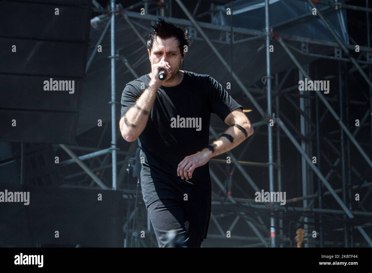 Matt Walst di Three Days Grace suona dal vivo al Sonisphere Festival di Milano il 02 2015 giugno (Foto di Mairo Cinquetti/NurPhoto) Foto Stock