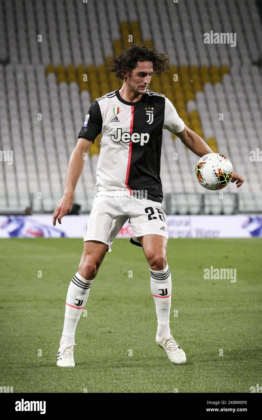 Centrocampista della Juventus Adrien Rabiot (25) in azione durante la Serie A partita di calcio n.34 JUVENTUS - LAZIO il 20 luglio 2020 allo Stadio Allianz di Torino, Piemonte, Italia. (Foto di Matteo Bottanelli/NurPhoto) Foto Stock