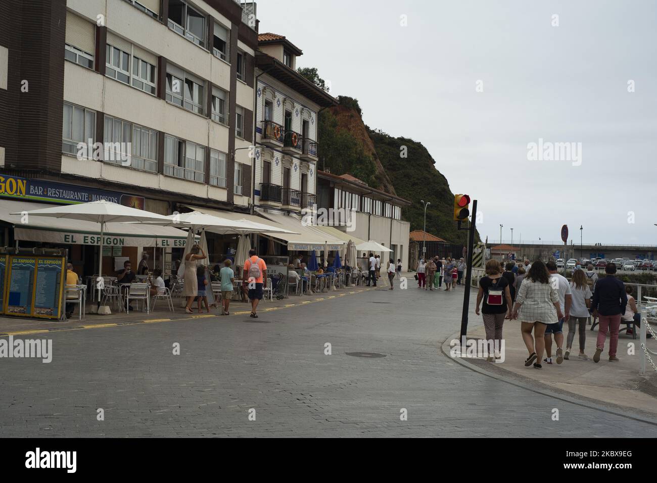 Vista di Candas in Asturias, Spagna il 18 agosto 2020. (Foto di Oscar Gonzalez/NurPhoto) Foto Stock
