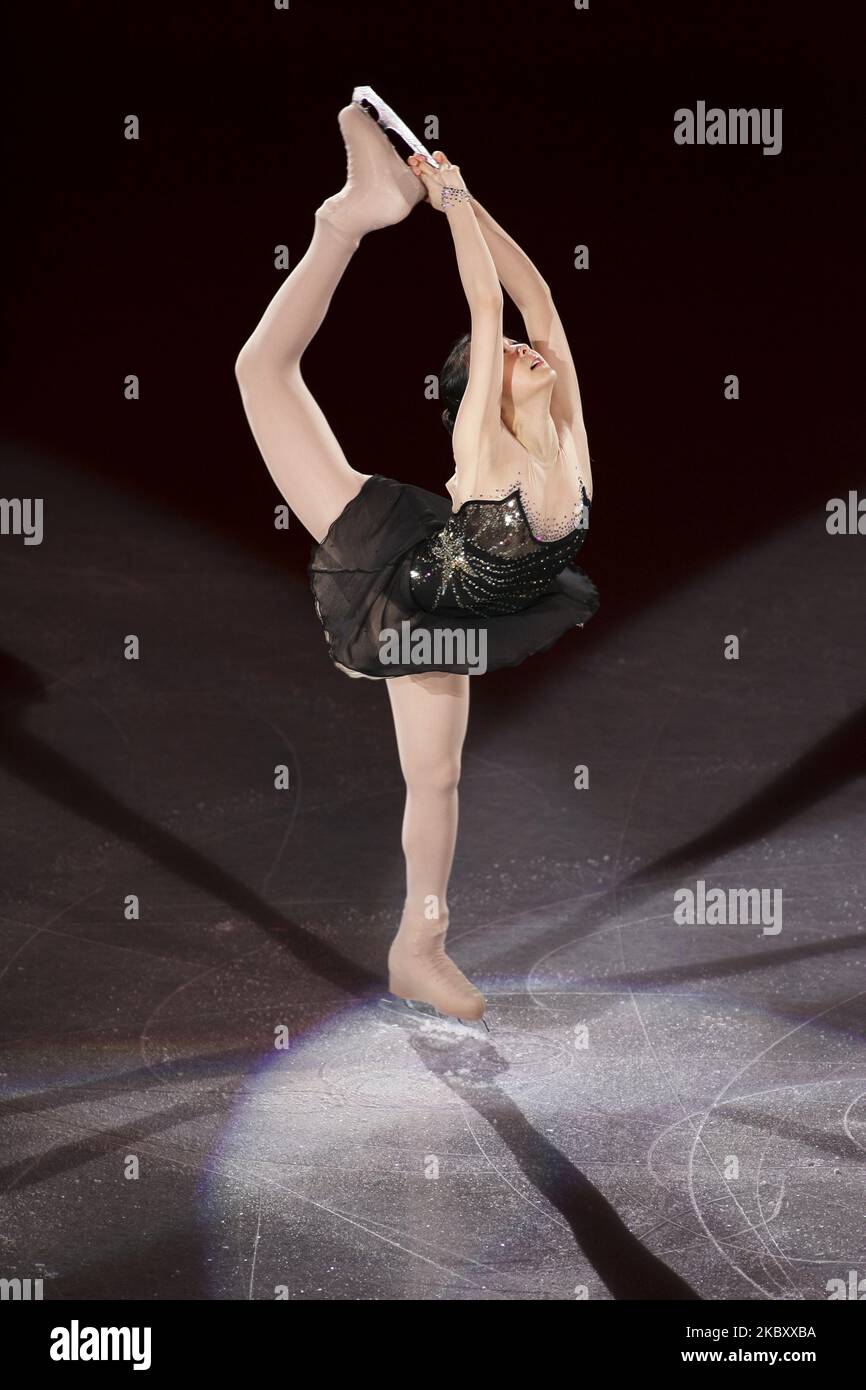 Yu-Na Kim della Corea del Sud si esibisce durante la mostra di gala del Grand Prix of Figure Skating Final Exhibition 2008/2009 di ISU a Goyang, vicino a Seoul, Corea del Sud, il 14 dicembre 2008. (Foto di Seung-il Ryu/NurPhoto) Foto Stock