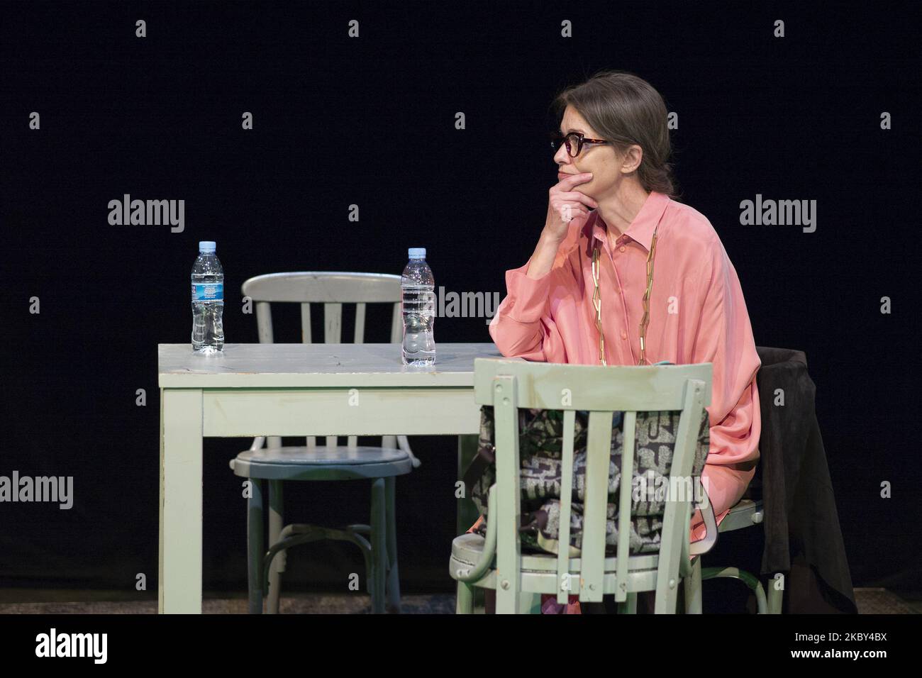 L'attrice Nuria Gonzalez durante l'esecuzione di CONTARLO PARA NO OLVIDAR al teatro spagnolo di Madrid, Spagna il 4 settembre 2020.(Foto di Oscar Gonzalez/NurPhoto) Foto Stock