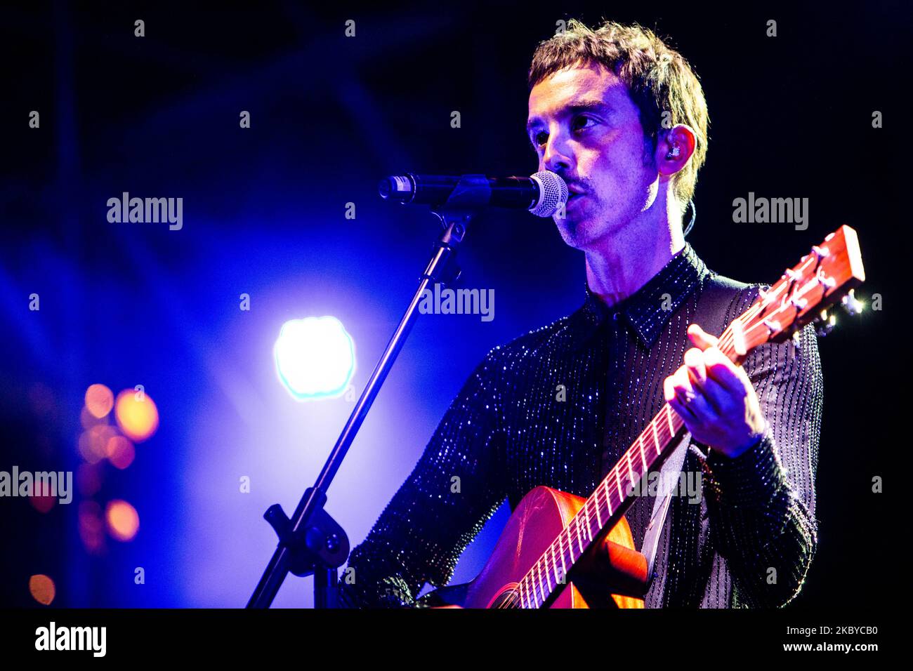 Diodato, vincitore del Sanremo Festival 2020, si esibisce dal vivo al Castello Sforzesco di Milano il 07 2020 settembre (Foto di Mairo Cinquetti/NurPhoto) Foto Stock